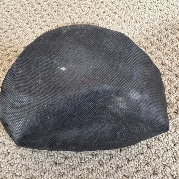 Authentic Y2K Vintage Gucci Brown Logo & Heart Gold Charm Zippered Makeup Bag - Picture 8 of 17